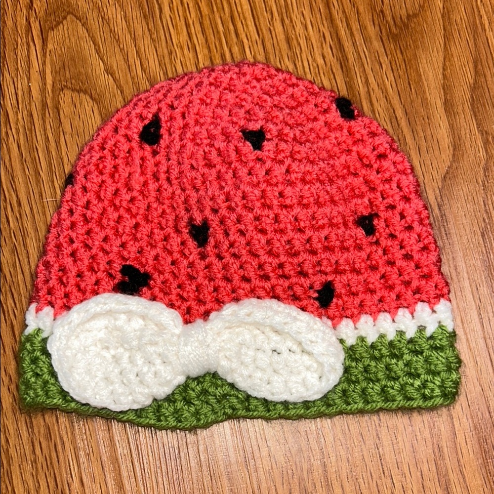 Watermelon Crochet Kids Hat